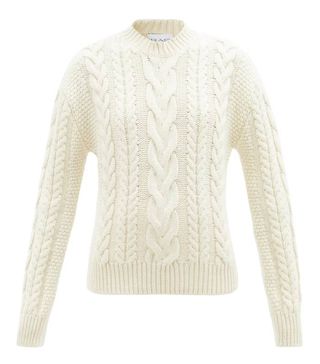 Raey + Cabled Wool-Blend Sweater