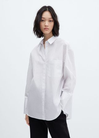 Mango + 100% Cotton Striped Shirt