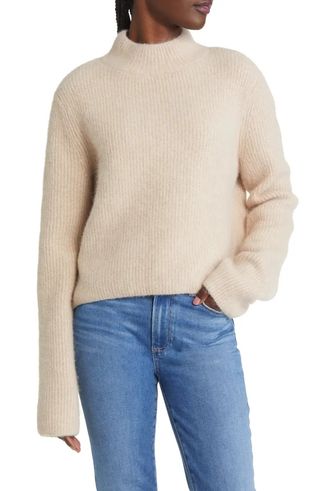 & Other Stories + Boxy Mock Neck Rib Sweater