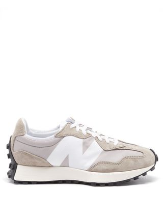 New Balance + 327 Nylon And Suede Trainers