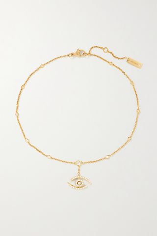 Messika + Lucky Eye 18-Karat Gold Diamond Anklet