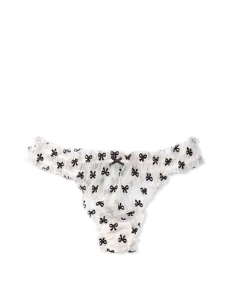 Victoria's Secret + Mesh Ruffle Print Panty