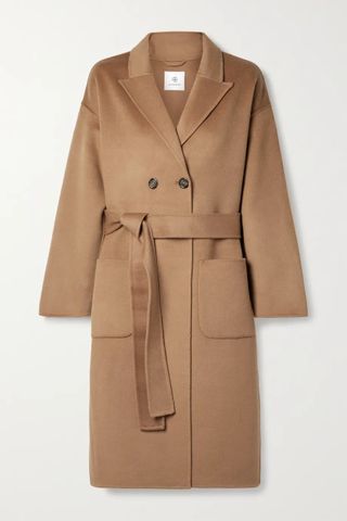 Anine Bing + Dylan Double-Breasted Wool and Cashmere-Blend Coat