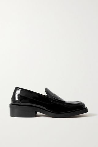 Ganni + Patent-Leather Loafers