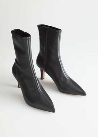 & Other Stories + Pointed Leather Sock Boots