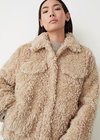 & Other Stories + Collared Faux Fur Jacket