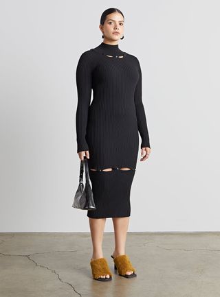 Who What Wear Collection + Bri Ribbed Cutout Dress