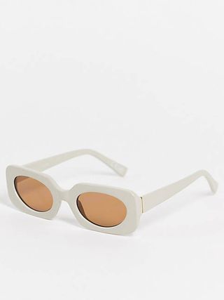 ASOS Design + Mid Square Sunglasses With Tonal Lens