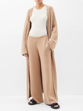 Raey + Wide-Leg Responsible Cashmere Trousers