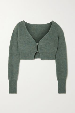Jacquemus + Alzou Cropped Knitted Cardigan