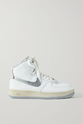 Nike + Air Force 1 Suede-Trimmed Leather Sneakers