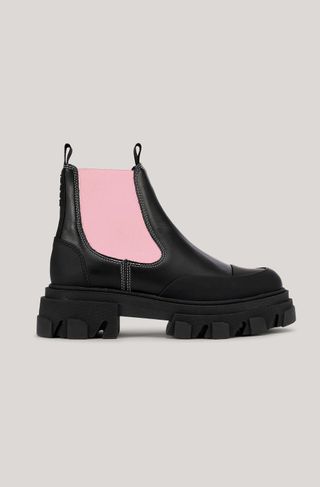 Ganni + Leather Chelsea Boots