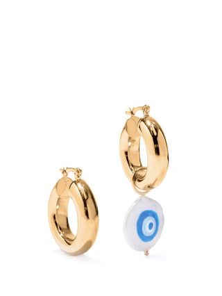 Joolz by Martha Calvo + Protection Mismatched Pearl & Gold-Plated Earrings