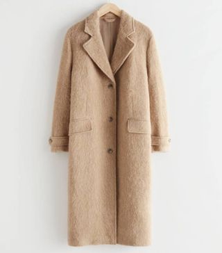 & Other Stories + Long Fuzzy Wool Coat