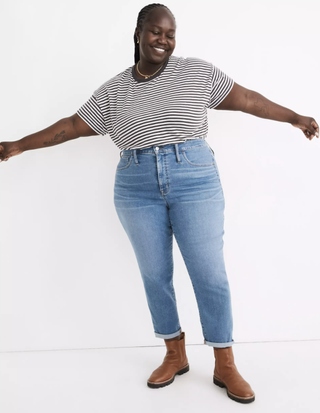 Madewell + High-Rise Straight Jeans