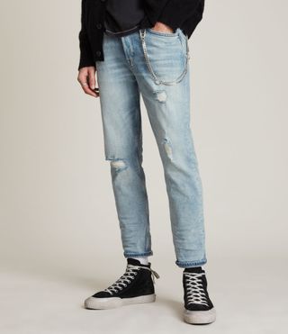 AllSaints + Jack Damaged Straight Jeans