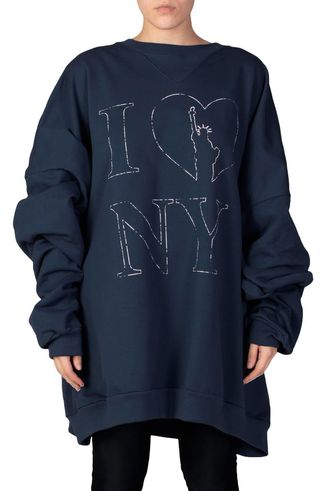 Vaquera + I Love New York Oversize Graphic Sweatshirt