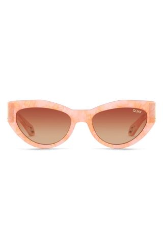 Quay Australia + Mad Cute 50mm Cat Eye Sunglasses