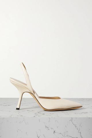 BY FAR + Mimi Cuttrell + Leather Slingback Pumps