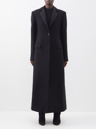 Raey + Martingale-Belt Longline Wool Tuxedo Coat