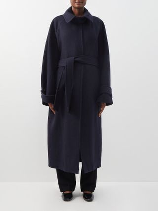 Raey + Oversized Belted Raglan-Sleeve Wool Coat