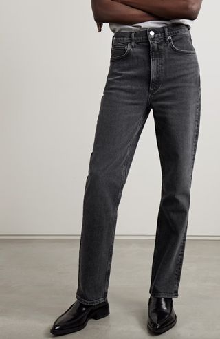 AGOLDE + Stovepipe High-Rise Straight-Leg Organic jeans