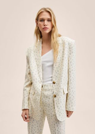 Mango + Linen Blazer Suit