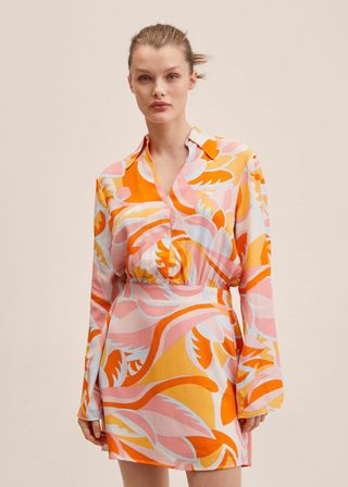 Mango + Flowy Printed Dress