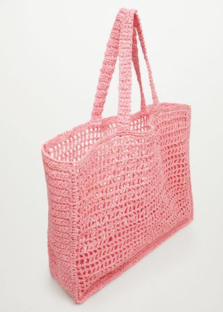 Mango + Raffia Shopper Bag -