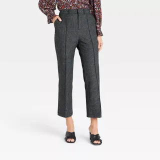 Who What Wear x Target + High-Rise Flare Leg Cropped Trousers