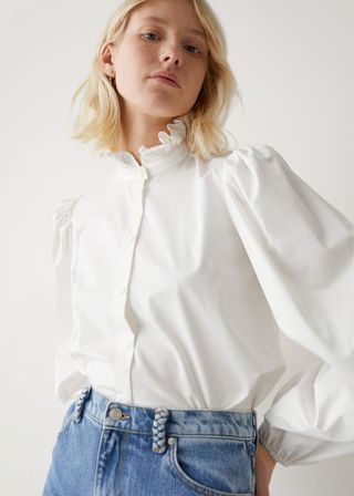 
Other Stories + Frill Collar Blouse