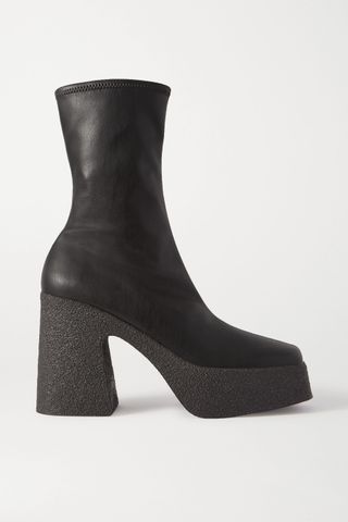 Stella McCartney + Vegetarian Leather Platform Ankle Boots