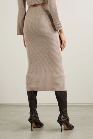 Self-Portrait + Cashmere Midi Skirt