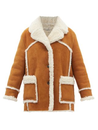 Miu Miu + Shearling Suede Coat