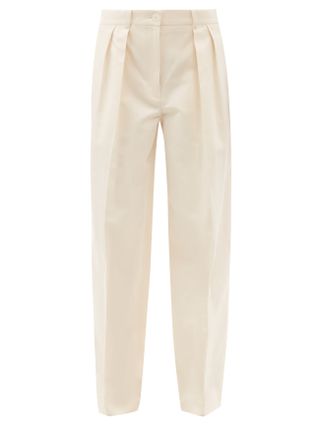 The Row + Igor Double-Pleat Cotton-Blend Wide-Leg Trousers