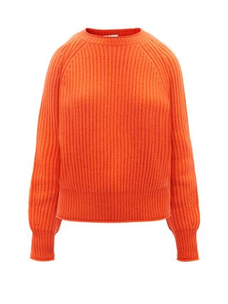 Allude + Rib-Knitted Cashmere Sweater