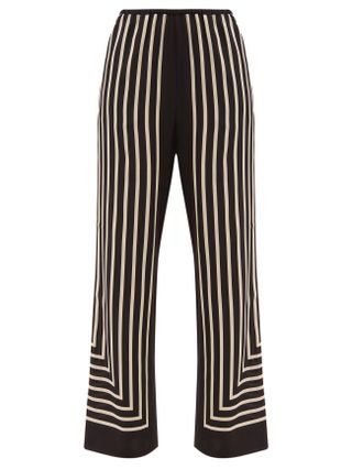 Totême + Monogram-Print Silk Trousers