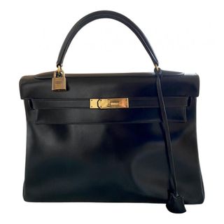 Hermès + Pre-Owned Kelly 32 Leather Handbag in Black