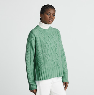Everlane + The Cloud Cable-Knit Crew