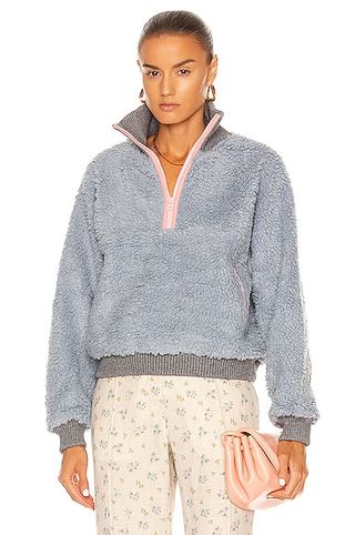 Sandy Liang + Neck Fleece Sweatshirt
