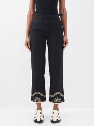 Bode + Floral Cording Wool Trousers