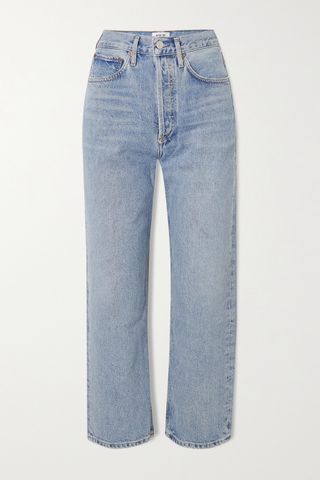 Agolde + '90s Cropped Organic High-Rise Straight-Leg Jeans