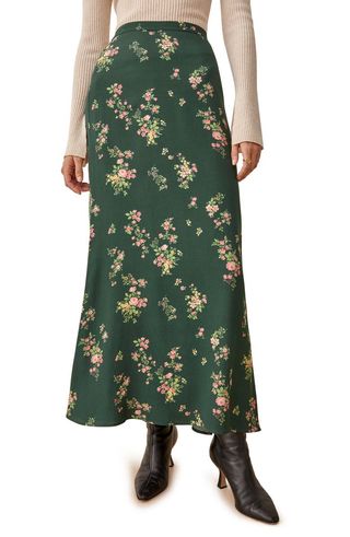 Reformation + Vista Floral Print Maxi Skirt