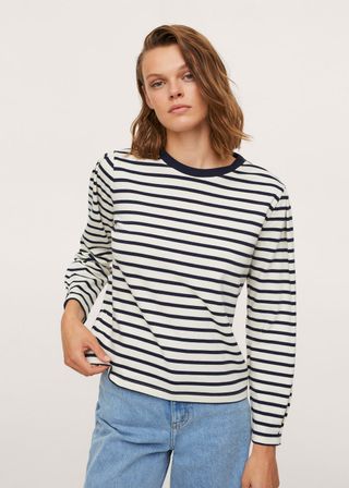 Mango + Striped Long Sleeves T-Shirt