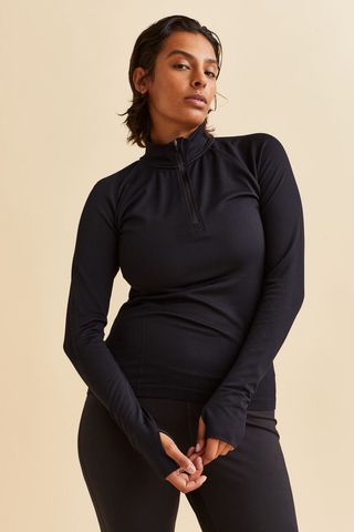 H&M + Ribbed Seamless Sports Top
