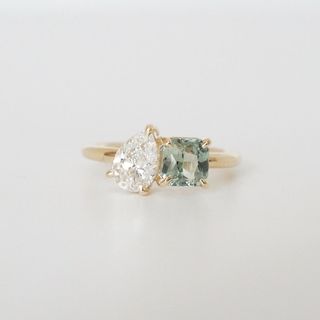 Etsy + Two Stone Engagement Ring