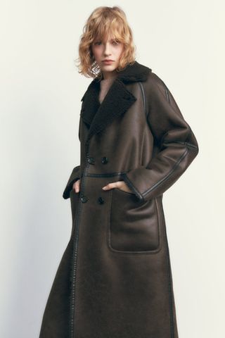 Zara + Double-Faced Reversible Coat