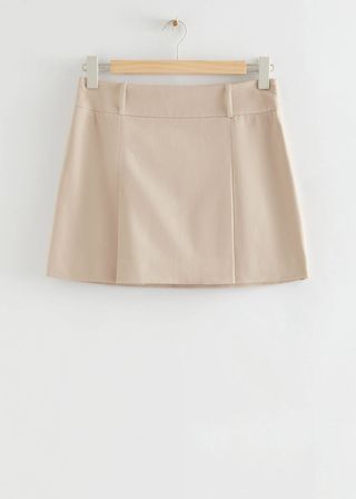 & Other Stories + Pleated A-Line Mini Skirt