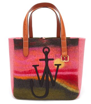 JW Anderson + Northern Lights-Print Wool-Blend Felt Tote Bag
