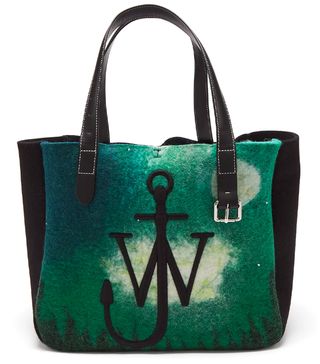 JW Anderson + Northern Lights-Print Wool-Blend Felt Tote Bag